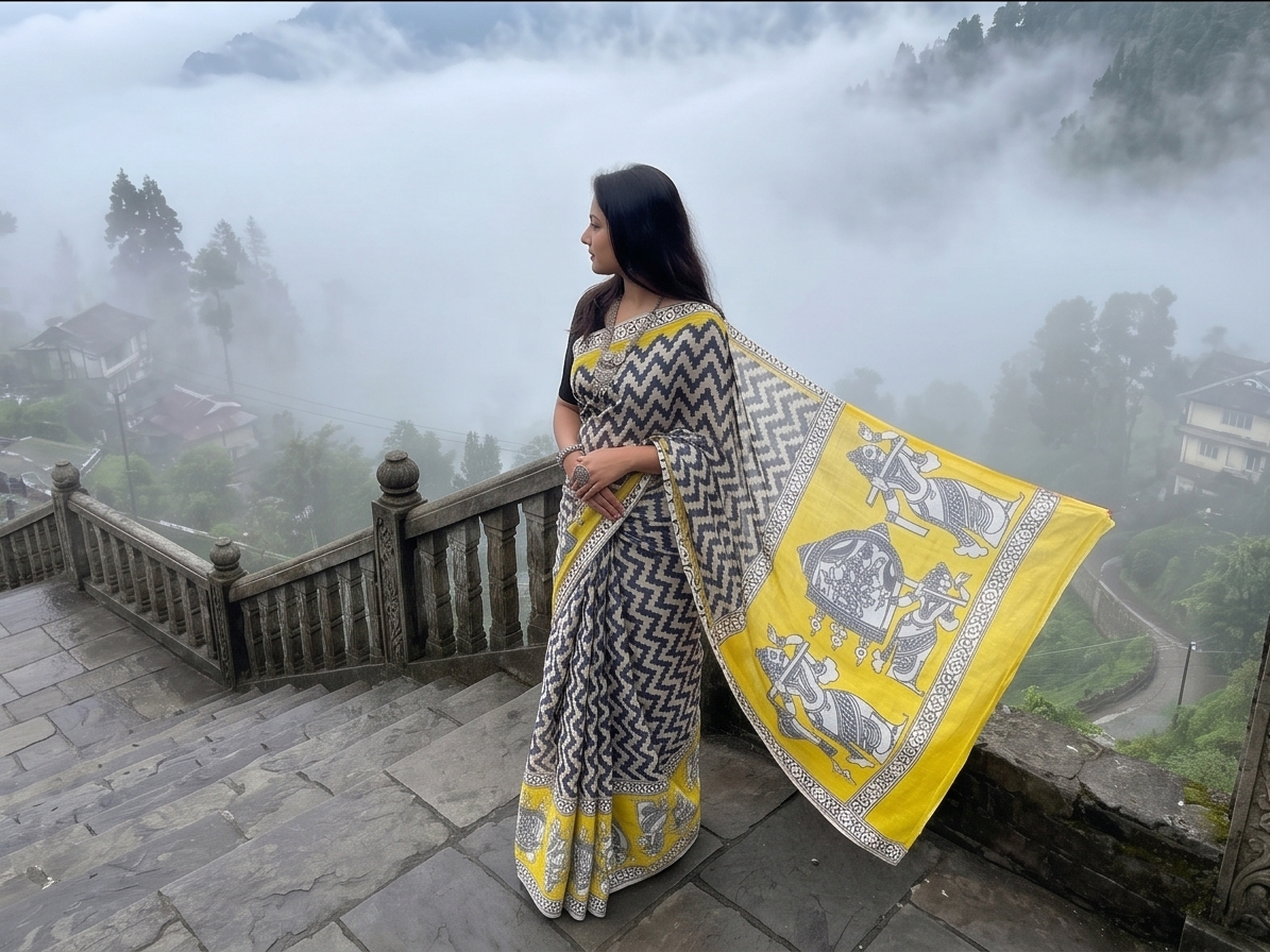 Kalamkari Ethnic Saree